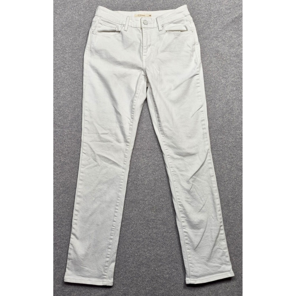 Levi's 711 Skinny Jeans Womens 28 White Denim Mid Rise Stretch 700 Series Pants